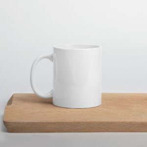 White glossy mug